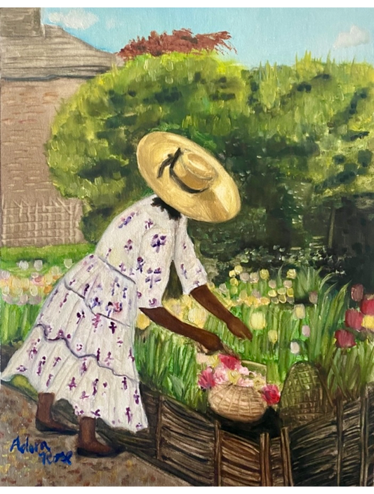 Miss Paula and her Tulips