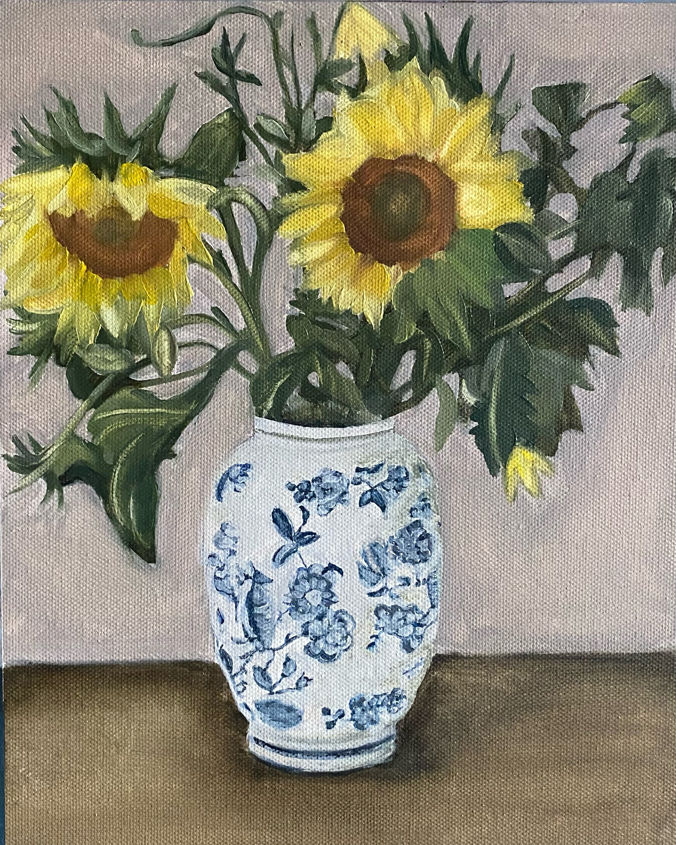 Sunflowers for Miriam oil painting by Adora Rose Horton